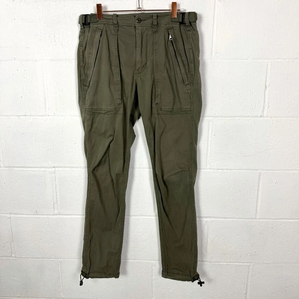 Abercrombie‎ Fitch Cargo Pants Paratrooper Green Slim Straight Utility 30X32